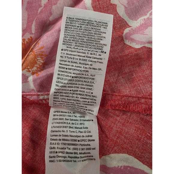 NWT Old Navy Floral‎ Puff Sleeve Wrap Top S Red Pink Cottagecore Peplum Babydoll - Picture 10 of 11